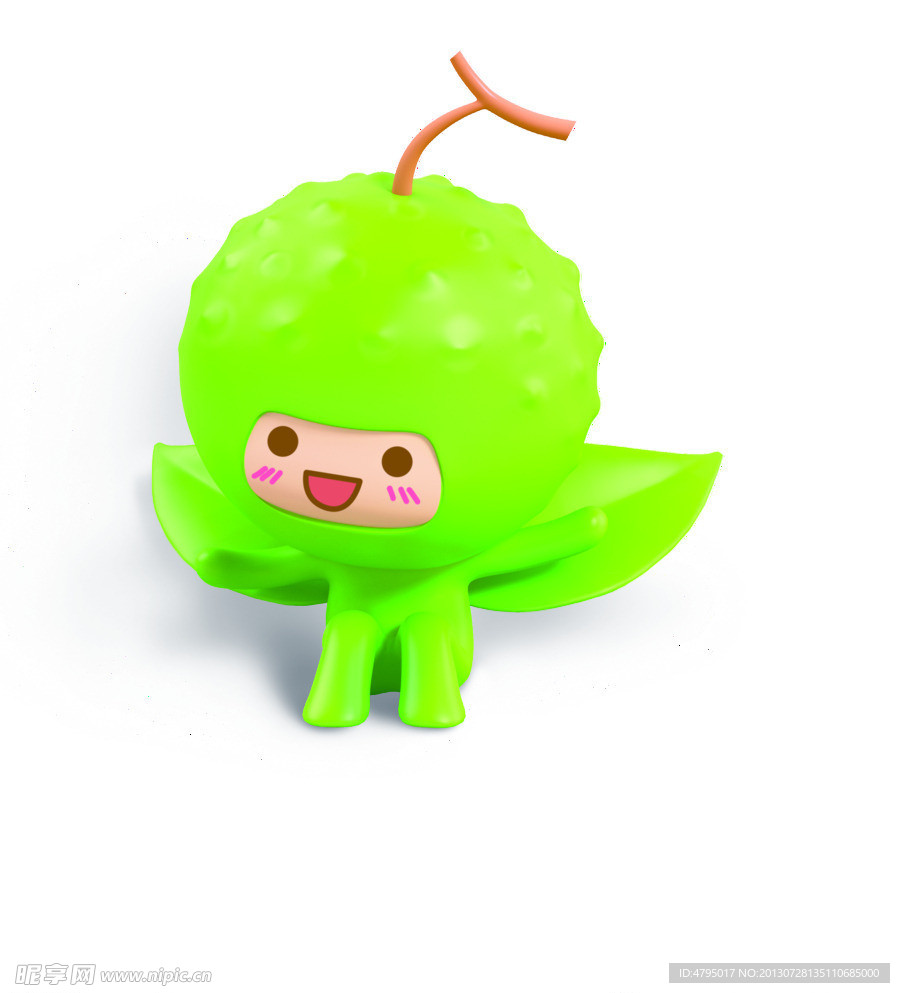 卡通3D绿殷桃