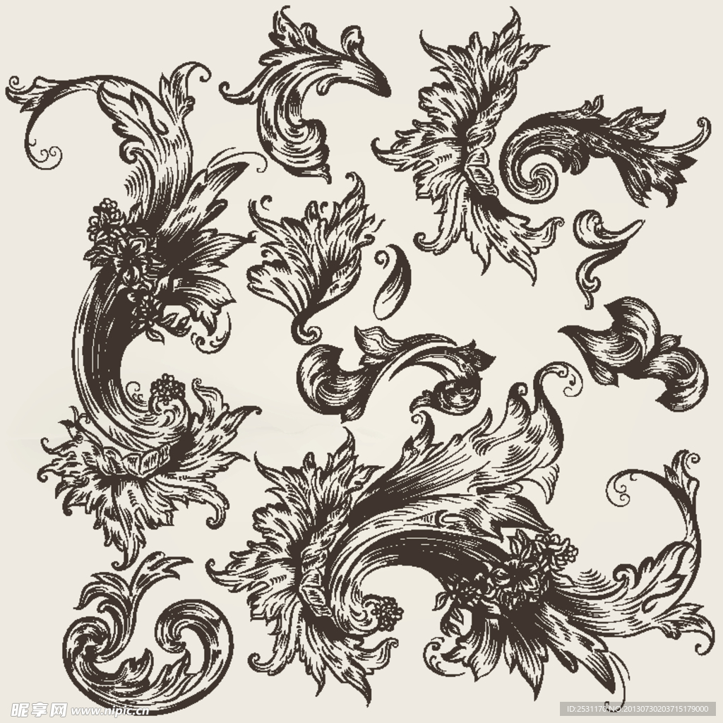 欧式花纹