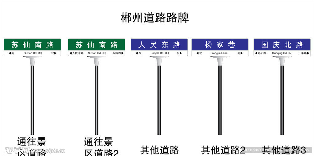 郴州道路路名指示牌