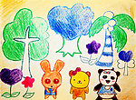手绘卡通幼儿画