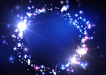 蓝色渐变炫光星光