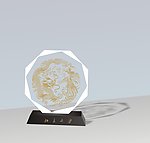 水晶奖牌
