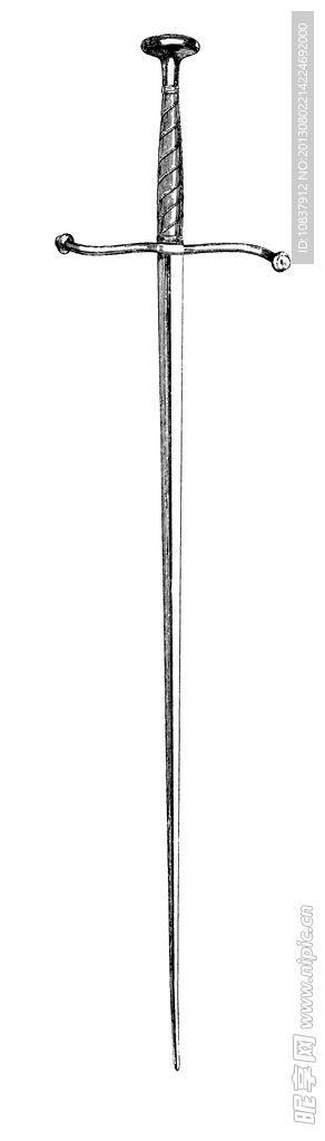 剑 手绘 黑白画