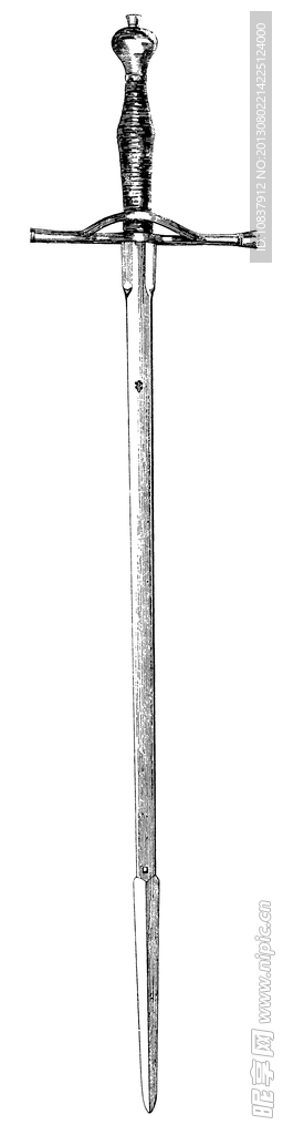 剑 手绘 黑白画