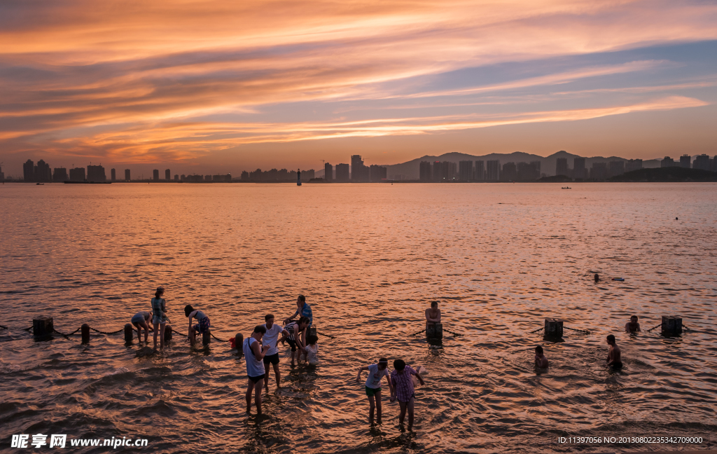 傍晚的海湾公园