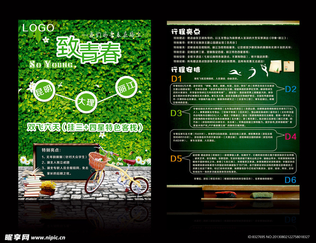 致青春宣传单