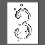 水数字矢量图