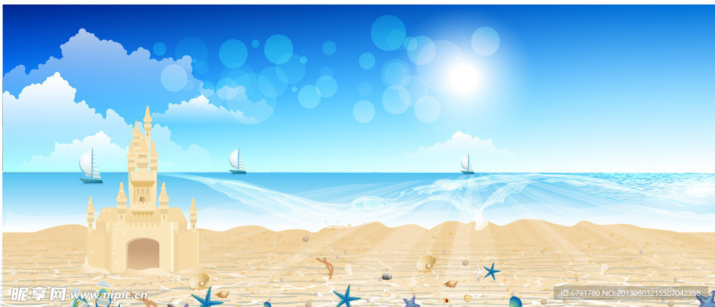 海洋背景沙滩