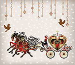 婚礼 马车 小鸟