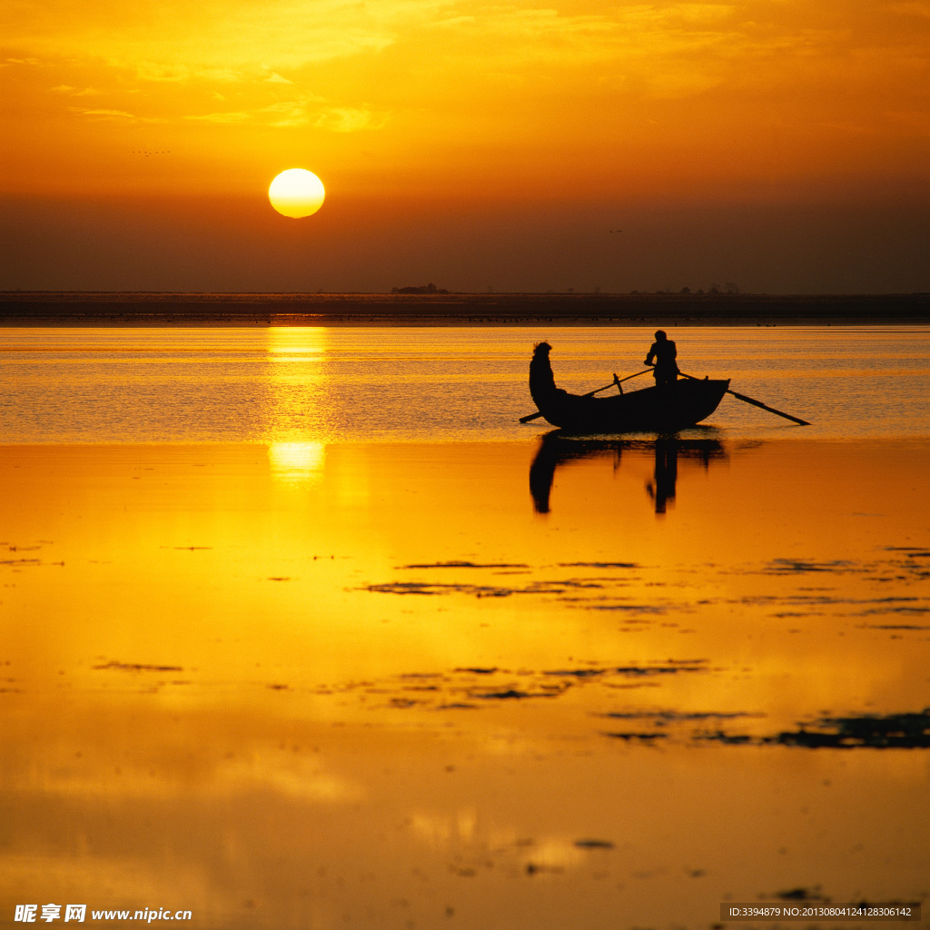 湖上夕阳