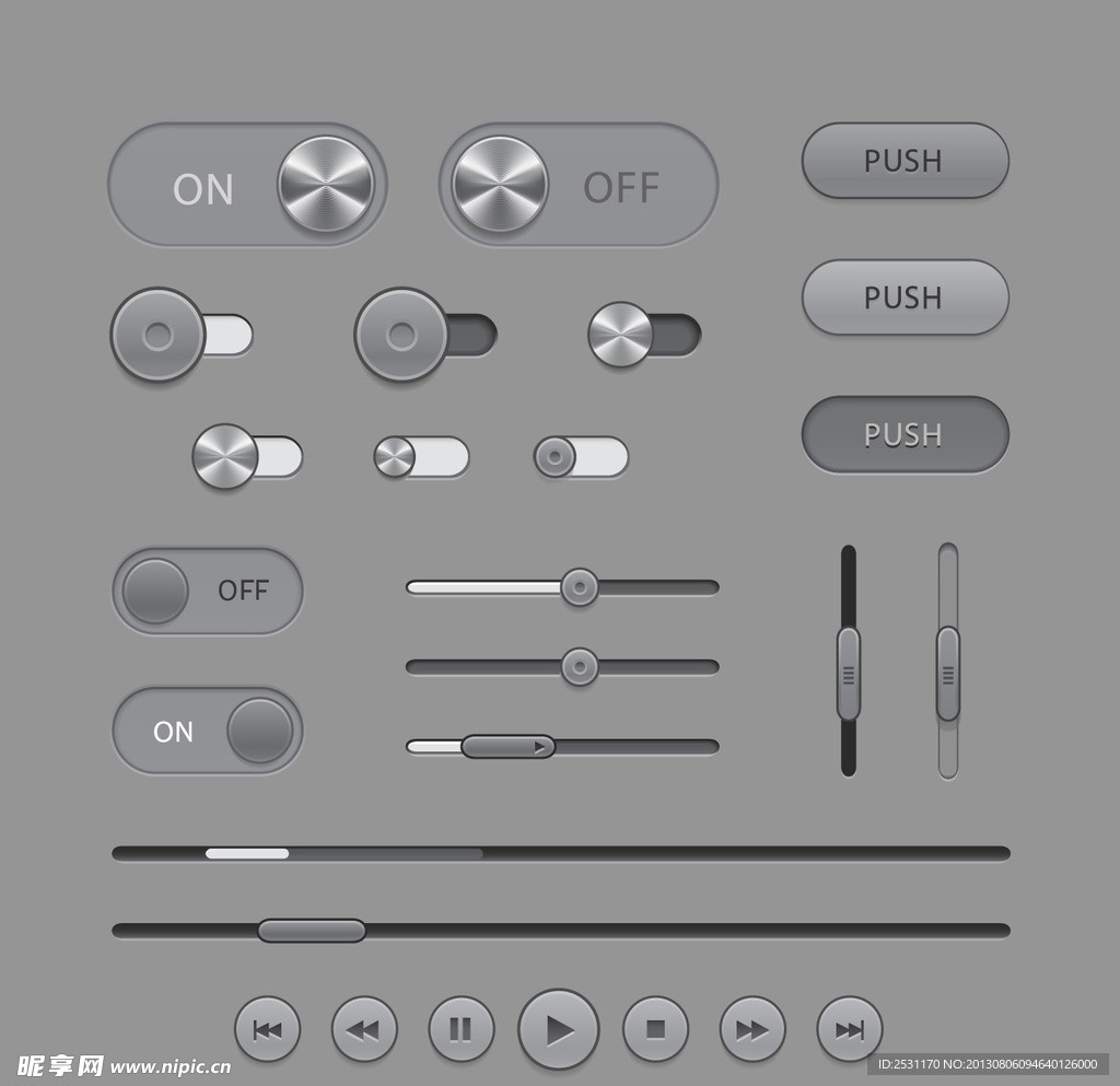 播放器按钮