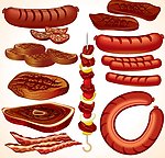 各类香肠肉类烧烤素材