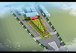 公路绿化鸟瞰图
