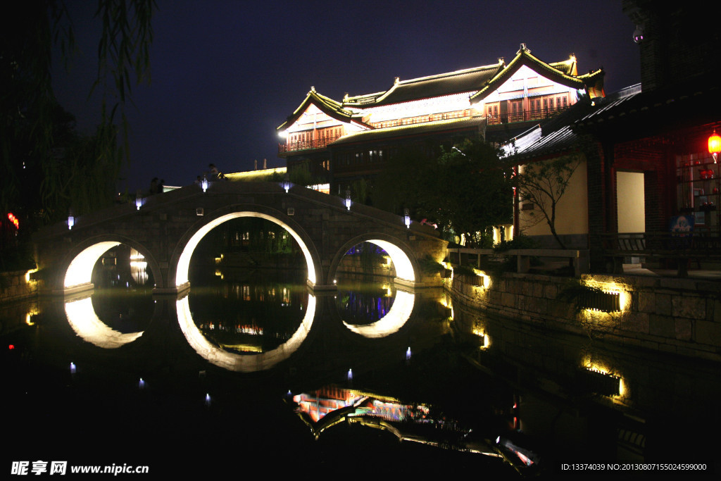 台儿庄古城夜景