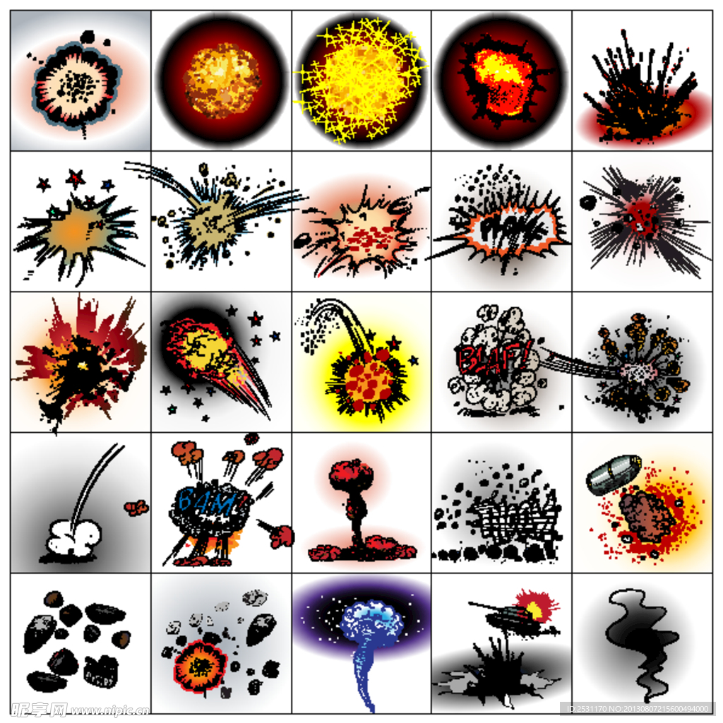爆炸图 卡通爆炸图案