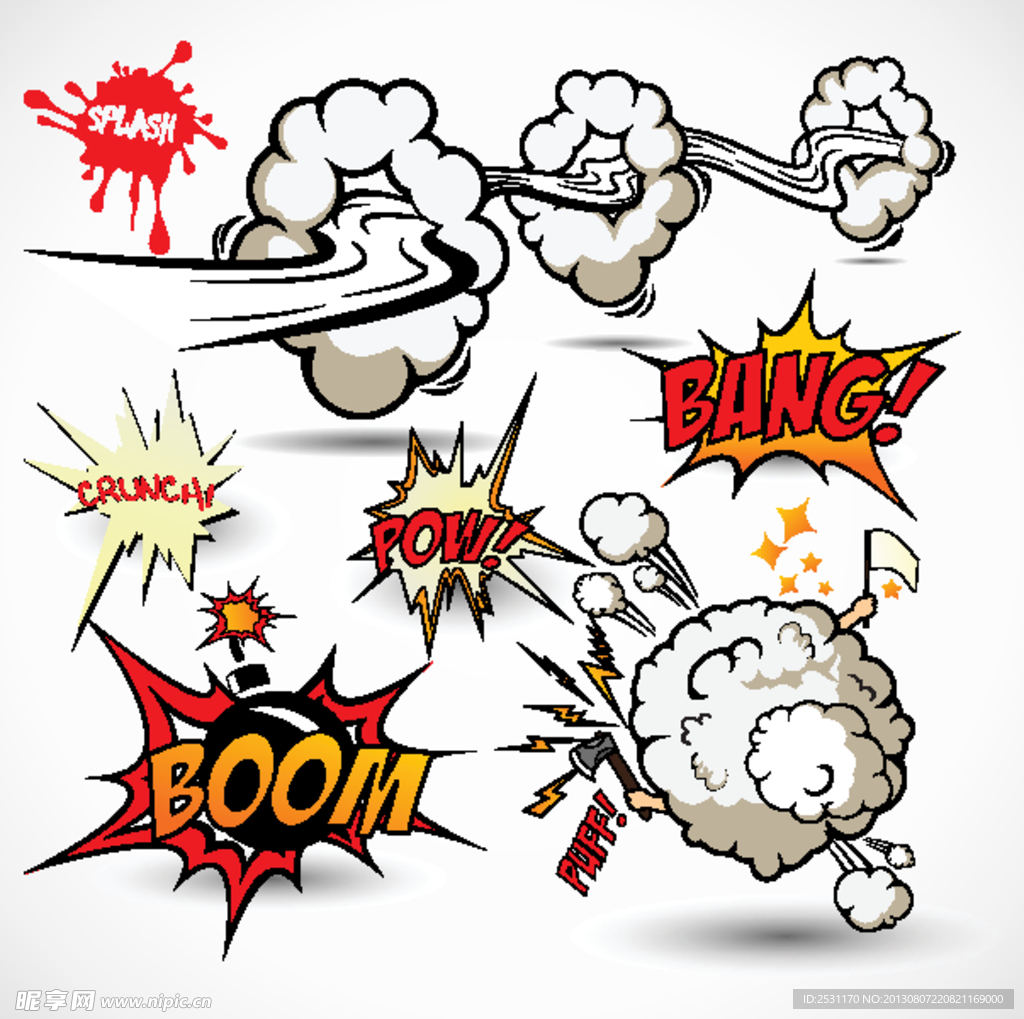 卡通爆炸图案 爆炸图