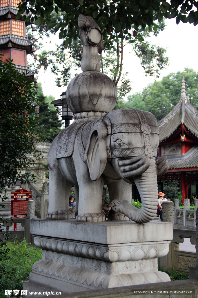 雕塑 石象