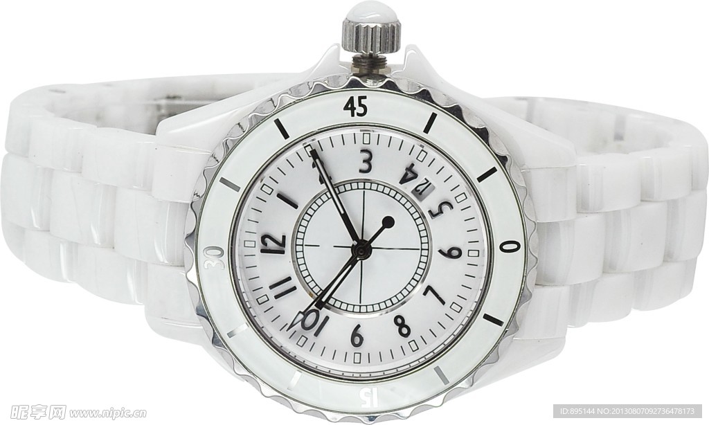白色陶瓷手表