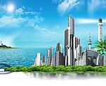 大海蓝天建筑