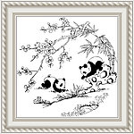 熊猫竹梅