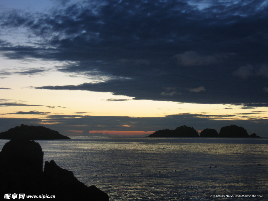 海边夕阳