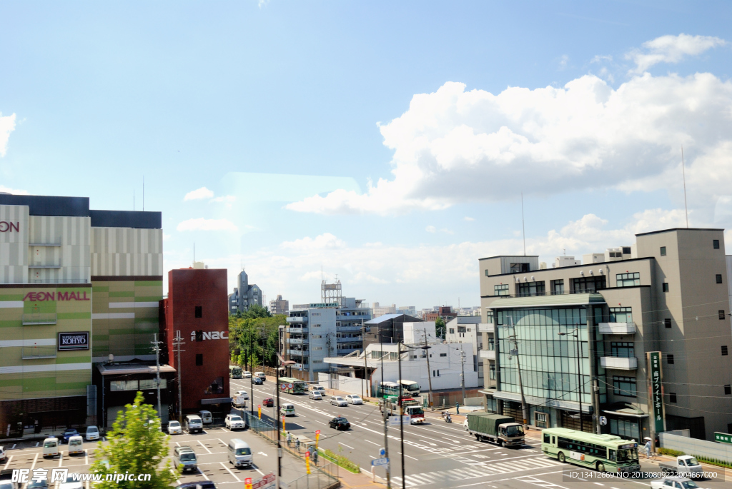 日本关西城市自然风景