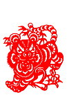 剪纸虎