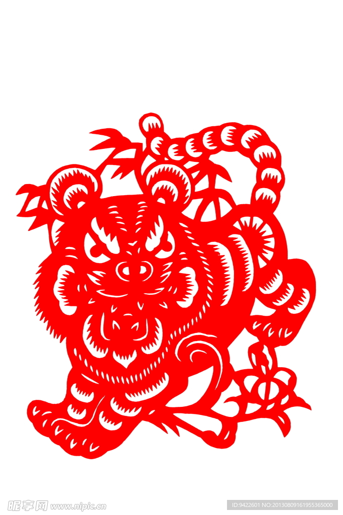 剪纸虎