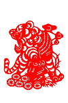 剪纸虎