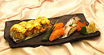 芝士焗三文鱼卷配寿司