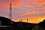 夕阳塔架