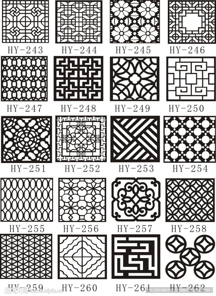 镂空雕刻花纹