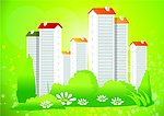 绿色城市生活矢量