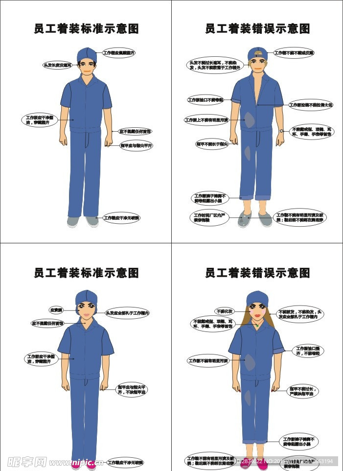 公司着装示意图