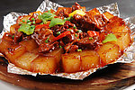 铁板牛腩焗凉粉