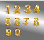黄金数字 金色 3D