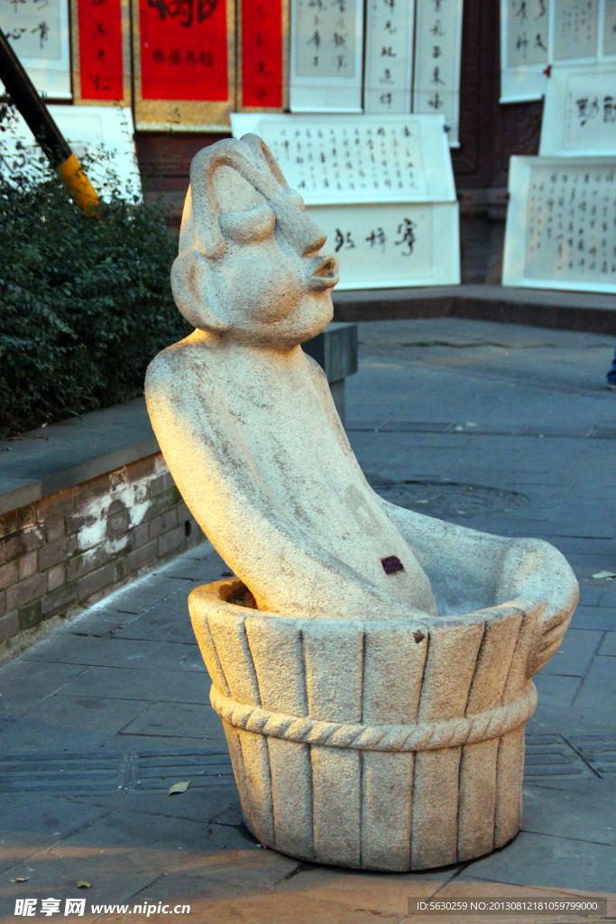 雕刻 石人 石雕