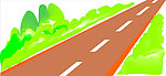 矢量 公路 树木