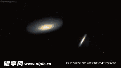 仙女星系与银河星系对