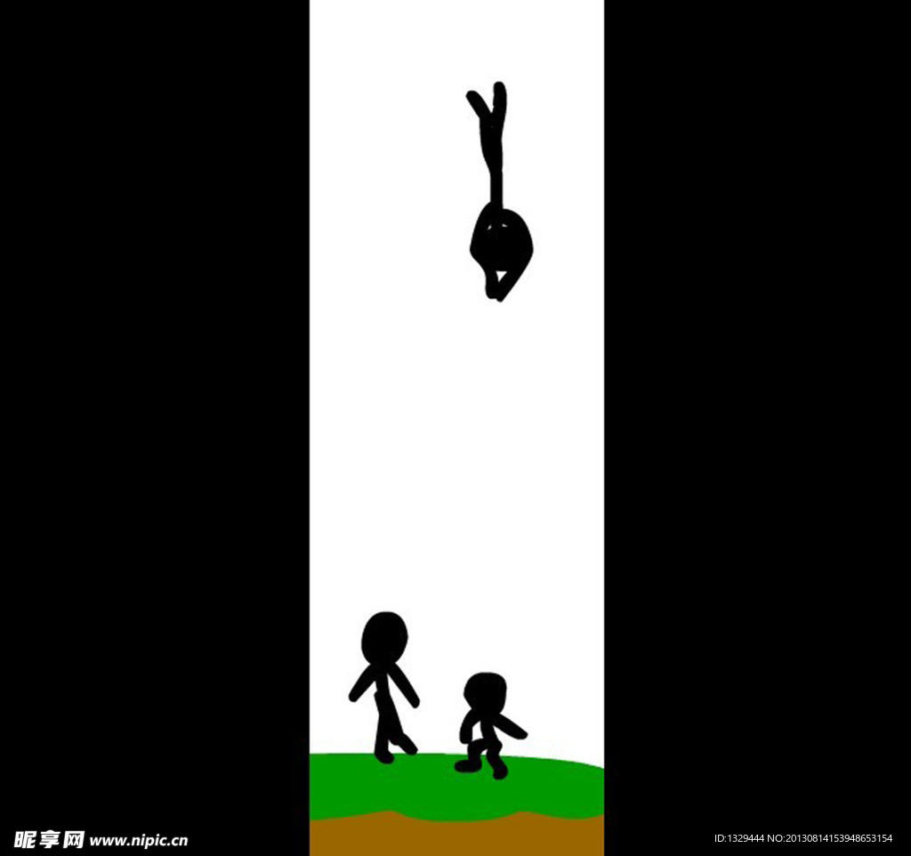卡通人跳跃图