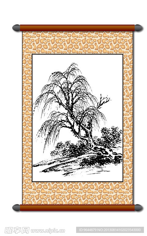 白描 风景画