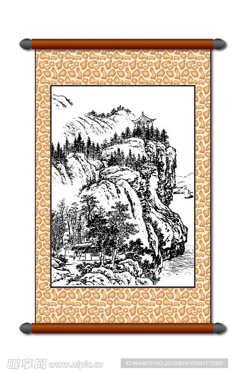 白描 风景画