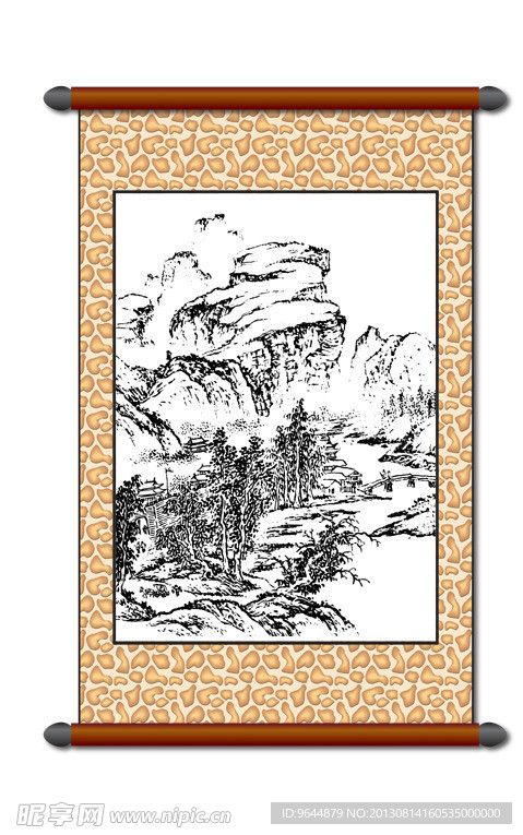 白描 风景画