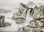 山水挂画图