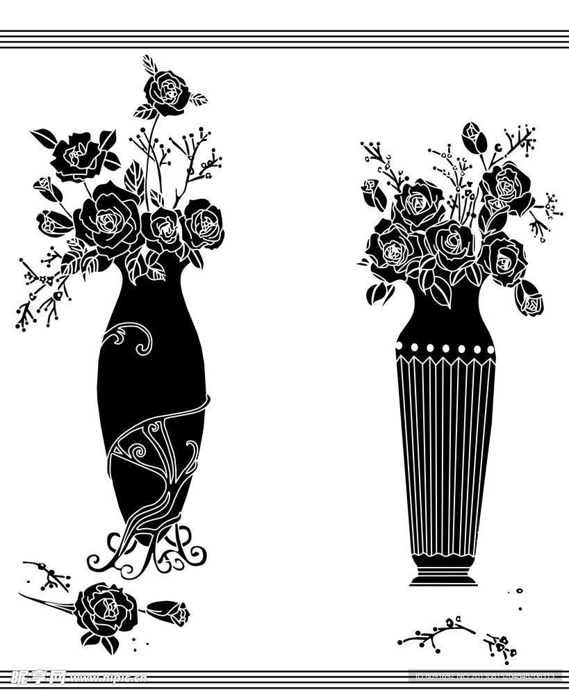 雕刻花瓶 花艺