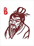 孔子头像矢量图 cd