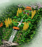 神农公园景观鸟瞰图