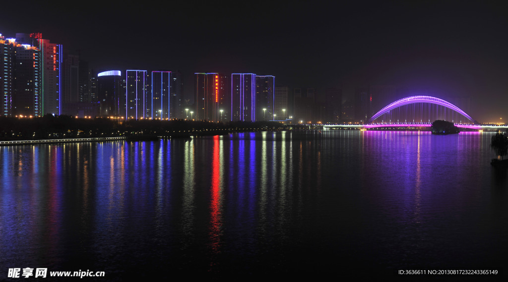 滨河东路南中环桥夜景