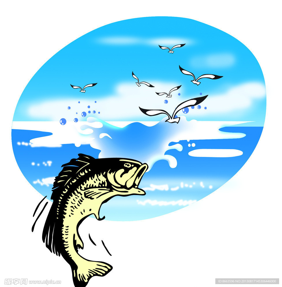 蓝天大海鱼分层图