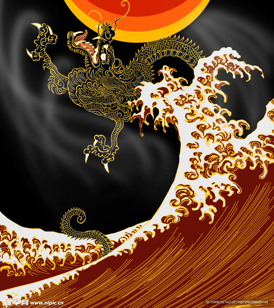 屏风图案 龙